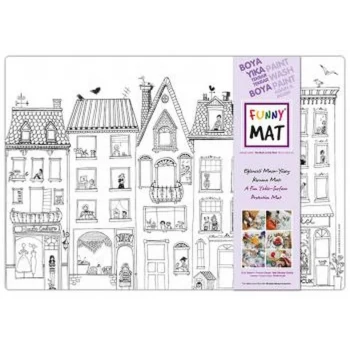 Funny Mat - Çatıdaki Leylek (Küçük Boy) - 33,5x48cm