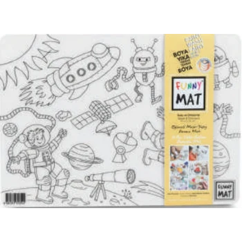 Funny Mat - Uzay Ve Dinozorlar 25 X 35 Cm