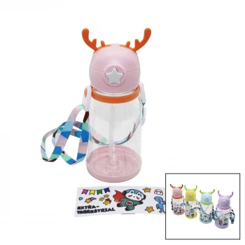 GEYİK MODELİ PİPETLİ ÇOCUK MATARA SULUK ASKI İPLİ (5124)