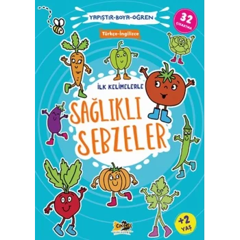 İlk Kelimelerle Sağlıklı Sebzeler Yapıştır-Boya-Öğren