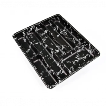 KÜÇÜK - SİYAH - 7 BÖLMELİ ÇEKMECE İÇİ KAŞIKLIK 36X32CM (5124)