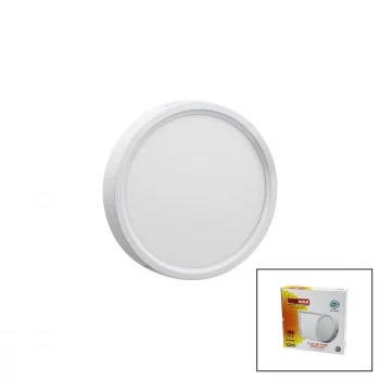 NİSALUCE EPL-18SÜ 18W BEYAZ METAL KASA SIVA ÜSTÜ YUVARLAK LED SLİM PANEL 1260LM BEYAZ=6500K 30.000 SAAT ÖMÜR (5124)