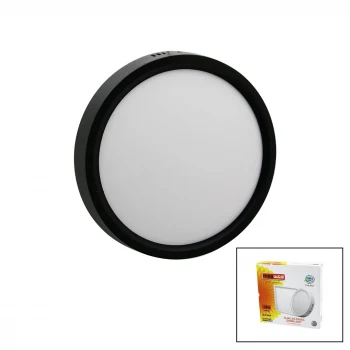 NİSALUCE EPL-18SÜ 18W SİYAH METAL KASA SIVA ÜSTÜ YUVARLAK LED SLİM PANEL 1260LM BEYAZ=6500K 30.000 SAAT ÖMÜR (5124)