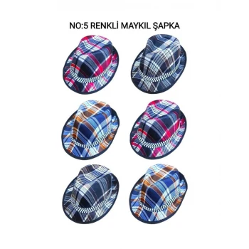 NO-5 RENKLİ MAYKIL ŞAPKA (5124)