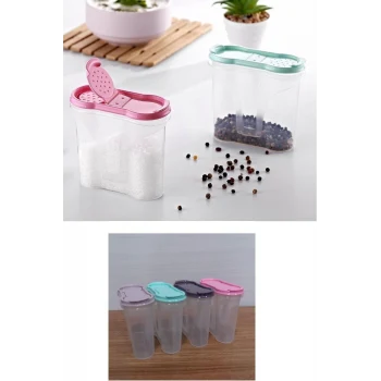 Plastik Kapaklı Majör Baharatlık Baharat Saklama Kutusu Kabı (5124)