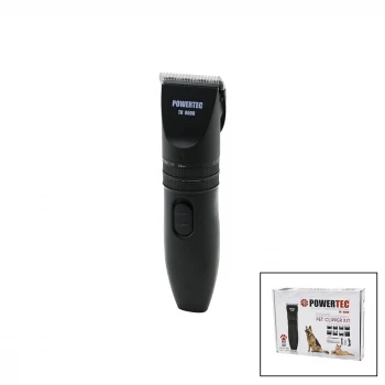 POWERTEC TR-9000  KEDİ - KÖPEK  BAKIM SETİ USB ŞARJLI TRAŞ MAKİNESİ METAL TARAK - MAKAS 0.8-1.1-1.4-1.7-2.0MM AYARLI (5124)
