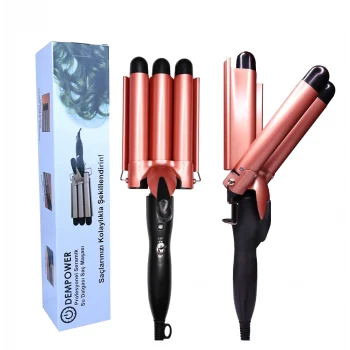 PROF.SERAMİK 3LÜ SU DALGASI SAÇ MAŞASI - ŞEKİLLENDİRİCİ (5124)