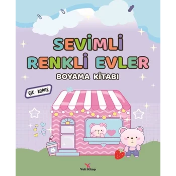 Sevimli Renkli Evler Boyama Kitabı
