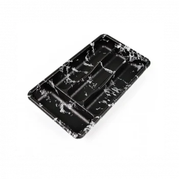 SİYAH - 4 BÖLMELİ ÇEKMECE İÇİ KAŞIKLIK 36X20CM (5124)