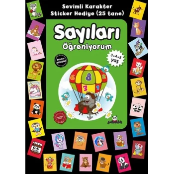 Stickerlı 3+4+5 Yaş Sayıları Öğreniyorum