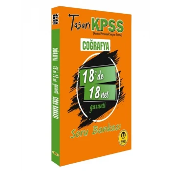 Tasarı KPSS Coğrafya 18de 18 Net Soru Bankası