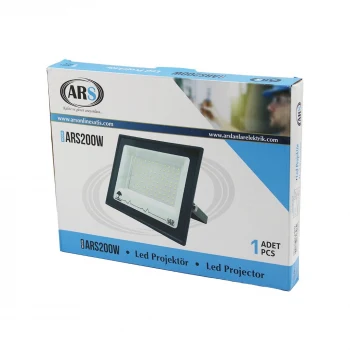 TEKLİ 200W LED PROJEKTÖR  29X22CM AYDINLATMA AÇISI: 120 DERECE 50.000 SAAT ÖMÜR MODEL-ARS200W (5124)