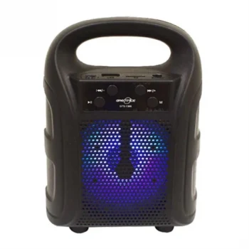 Tutmalı Mini Hoparlör Işıklı Taşınabilir Bluetooth Wireless Radyolu Sd Kart ve USB Girişli Hoparlör (5124)