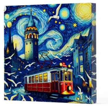 Van Gogh 1 Galata - Çizgisiz Yan Boyamalı Defter