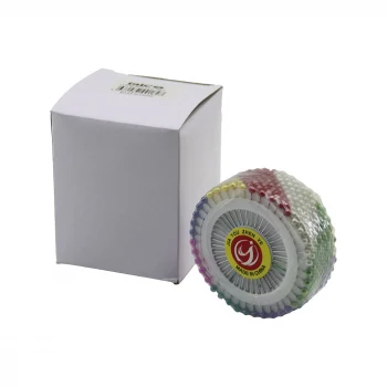 YUVARLAK DİSK STANDLI 1440 ADET RENKLİ TOPLU BAŞÖRTÜ İĞNESİ (5124)