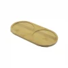 2 BÖLMELİ   OVAL  AHŞAP BAMBU YAĞDANIK ALTLIK  12X24X0.8CM (5124)
