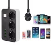 3 USB’li 3’lü 1.8 m Akım Korumalı Priz (5124)