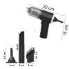 3in1 Araç İçi Kablosuz Şarjlı Mini El Süpürgesi Vakum ve Üfleme (5124)