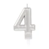 4 Rakam Mum Gümüş Renk (5124)