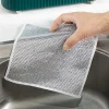 5 Adet Çok Fonksiyonlu Çizmeyen Tel Bulaşık Bezi Bulaşık Havlusu Bulaşık Temizlik Ovma Bezi (5124)