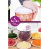 5 Bıçaklı Ipli El Rondosu Pratik Sebze Doğrayıcı (5124)