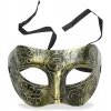 Altın Eskitme Yüz Maskesi - Antik Tarz Balo Maskesi (5124)