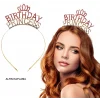 Birthday Princess Kristal Taç – Altın Kaplama (5124)
