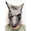 Kafaya Tam Geçmeli Lateks Mavi Gözlü Dişli Ağzı Açık Kurt Maskesi (5124)