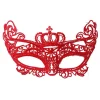 Kırmızı Renk Dantel Örgü İşlemeli Parti Maskesi Model 2 (5124)