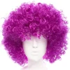 Koyu Mor Renk Violet Afro Bonus Saç Peruk (5124)