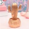 Led Işıklı Sevimli Kaktüs Dekoratif Masa Lambası Mini Biblo Gece Lambası-GOLD (5124)