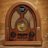 Orta Boy Kubbe Model Retro Ahşap Tasarım Bluetooth Hoparlörlü Radyo – FM/AM Destekli, Şarjlı ve Taşınabilir Radyo NS-7061 (5124)