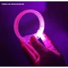 Pembe Led Işıklı Baskı Yapılabilen Pilli Bileklik Bilezik 1,5 cm Genişlik (5124)