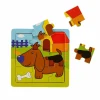 S00002907 WOODEN PUZZLE ANIMALS 9 PCS 3 AST