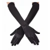 Siyah Renk Dirseğe Kadar Uzun Kumaş Eldiven (5124)