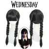 Wednesday Siyah Örgülü Peruk (5124)