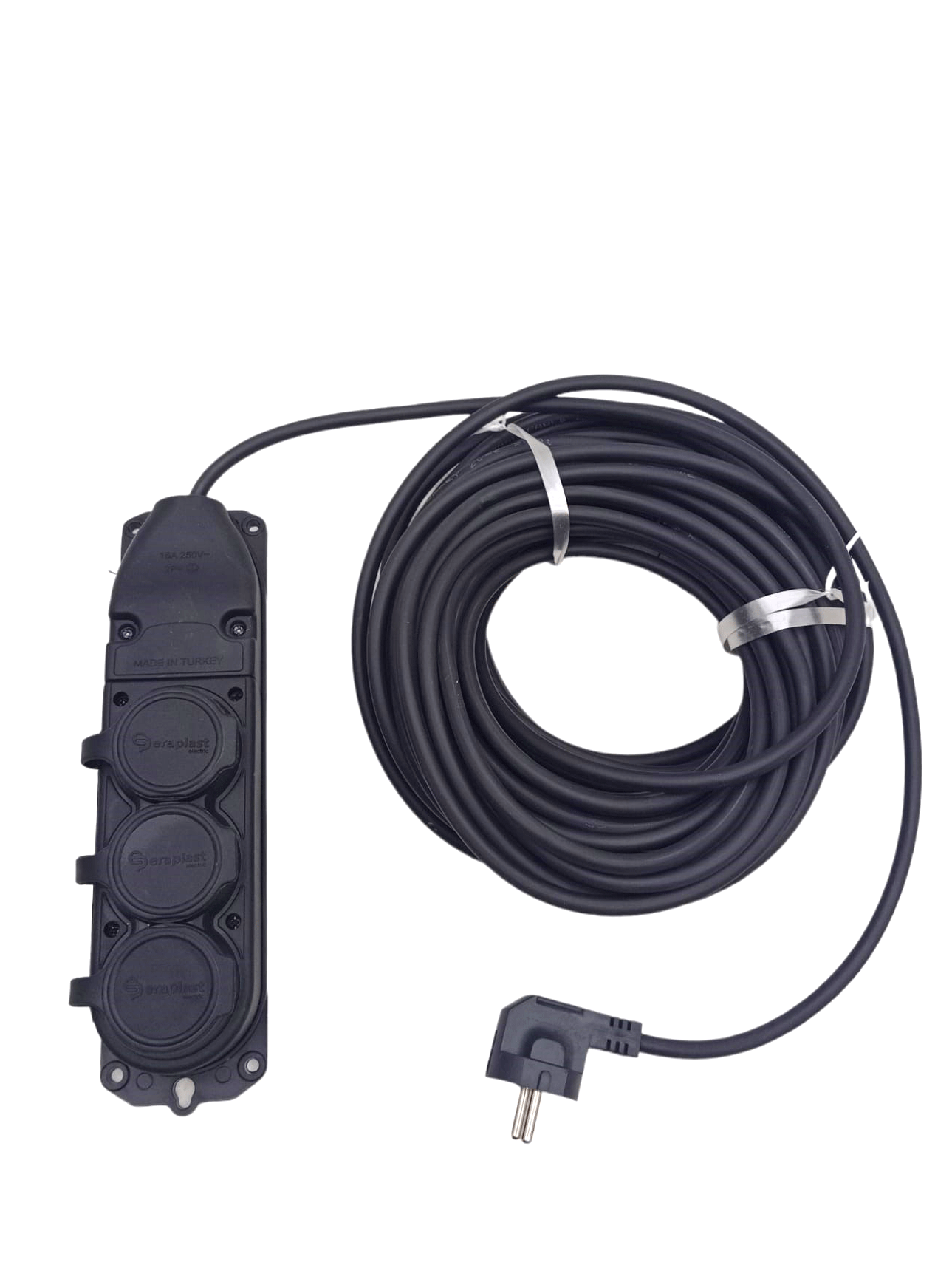 3LÜ 20 MT UZATMA KABLOSU ÇANTALI KAUÇUK PRİZ 3X1.5 CCA KABLO (5124)