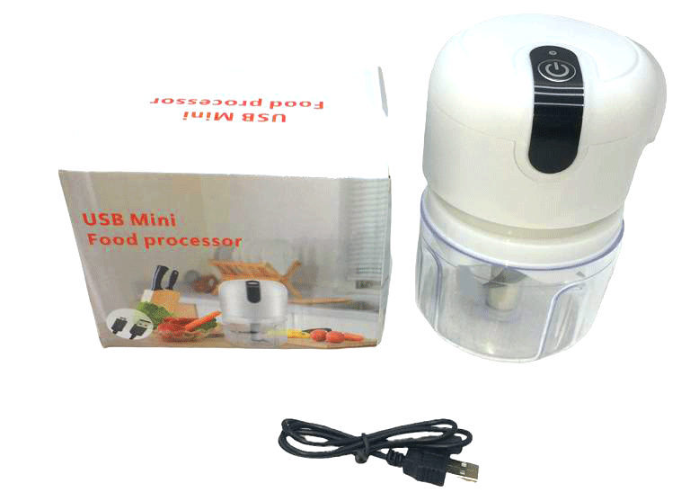 USB MİNİ FOOD PROCESSOR USB ŞARJLI MİNİ 3 BIÇAK BLENDER RONDO DOĞRAYICI 250ML - 45W (5124)