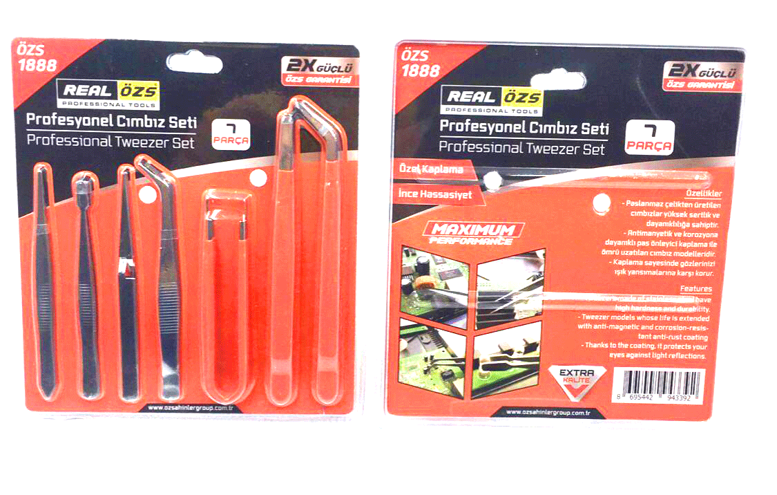 7 PARÇA  PROFESYONEL TEKNİK CIMBIZ SETİ (5124)