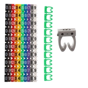 0-9 DİJİTAL KODLU RENKLİ KABLO İŞARETLEYİCİ 4MM (5124)