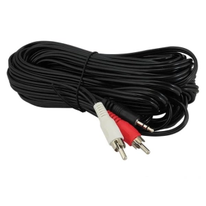 2 RCA ERKEK + 3.5 MM STEREO ERKEK SES KABLOSU 10 METRE (5124)