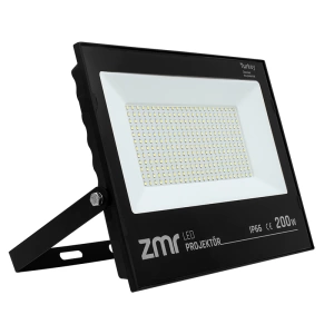 200 WATT - 220 VOLT BEYAZ 6500K IP66 120* IŞIK AÇISI SİYAH SLİM KASA LED PROJEKTÖR (5124)
