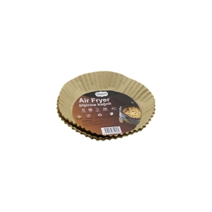 25PCS KÜÇÜK=TABAN 16CM-AĞIZ:22CM TABAK MODEL YUVARLAK AİR FRYER PİŞİRME KALIP KAĞIT 200 DERECEDAYANIKLI (5124)