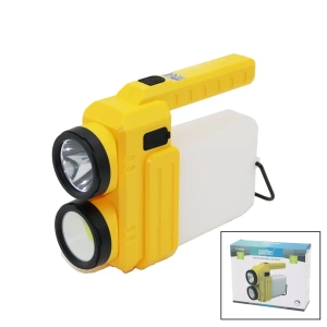 3İN 13W+COB LED+360°SMDEL FENERİ USB ŞARJ POWERBANK 1500LM IŞIK AYARI GÜN IŞIK - BEYAZ METAL ASKI+B42 PT-8439 (5124)