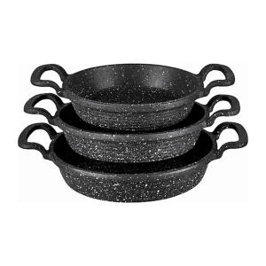 3PCS DÖKÜM SAHAN TAVA SET 18-20-22CM (5124)