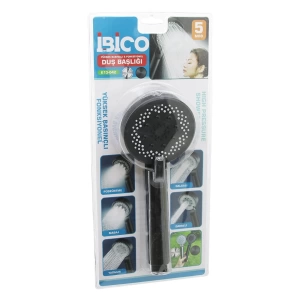 5 MOD YUVARLAK=8.7CM DUŞ BAŞLIK KADEMELİ VAKUMLU SİYAH GÖVDE - SİYAH ZEMİN - BEYAZ-SYH İĞNE SAP:14CM (5124)