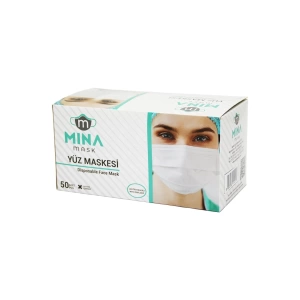 50PCS BEYAZ CERRAHİ YÜZ MASKESİ (5124)