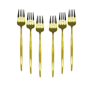 6 PCS GOLD YEMEK ÇATAL SETİ (5124)
