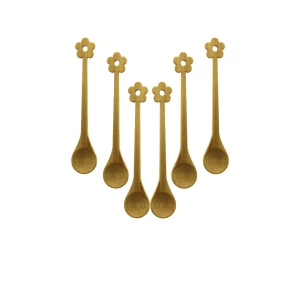 6 PCS   MİNİ   BAMBU AHŞAP KAŞIK   14.5CM (5124)