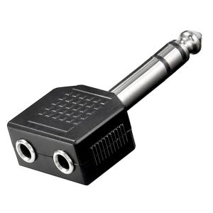 6.3 MM STEREO ERKEK / 3.5 MM ST X 2 DİŞİ ÇEVİRİCİ JACK (5124)